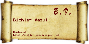 Bichler Vazul névjegykártya